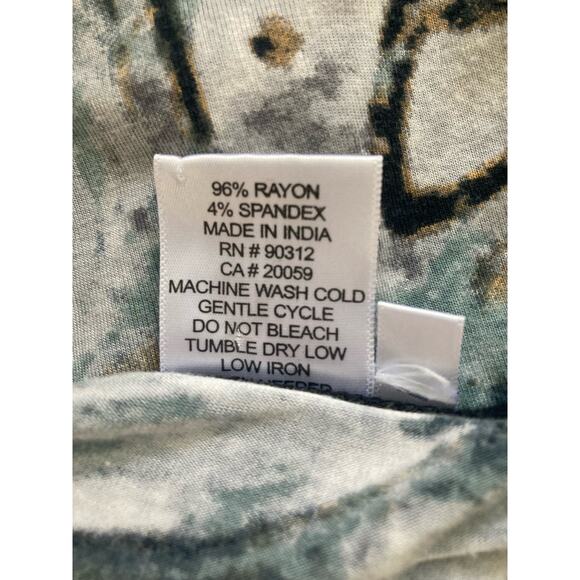 Parsley & Sage 3/4 Sleeve Scoop Neck Tee Sz 1X Abstract Art to Wear Embroidered - Picture 11 of 11